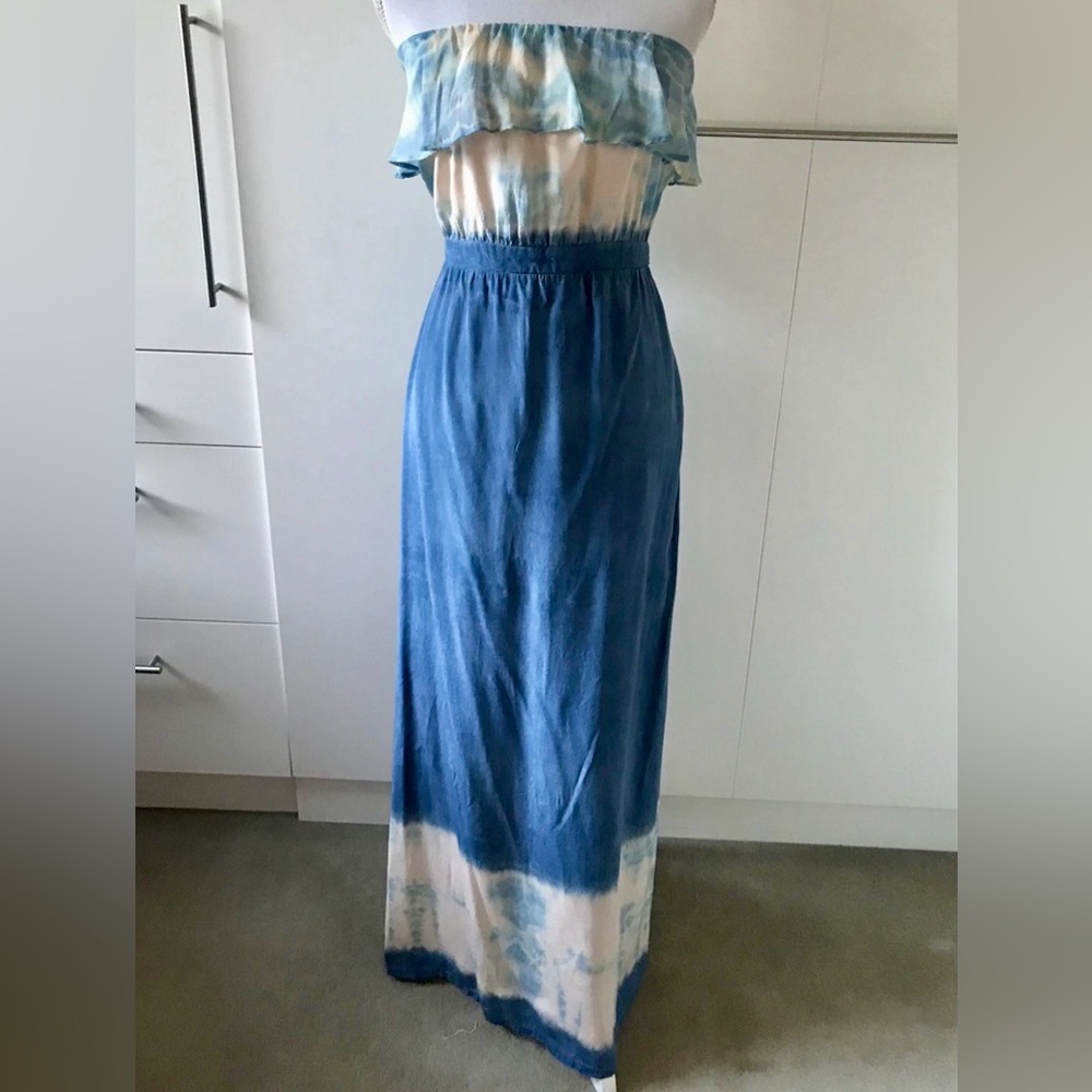 Gypsy05 | Silk ombré tie dye maxi dress, XS